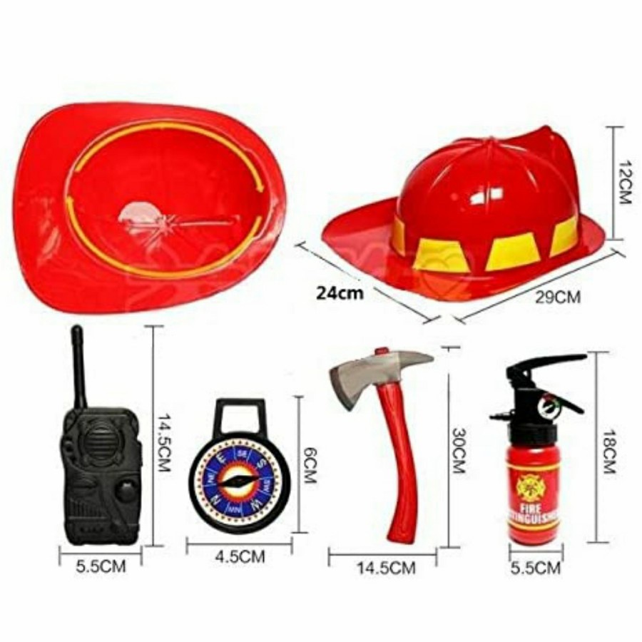 Fire fighter accessories role play set mainan kostum pemadam kebakaran