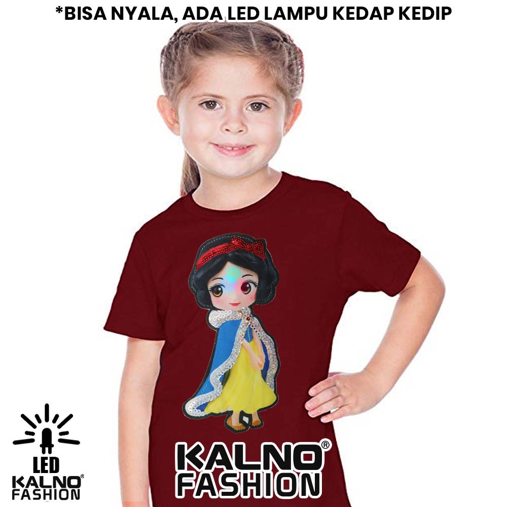 kaos baju anak princess RANDOM 1 LED umur 1 - 7 tahun bisa nyala RANDOM KAOS LED KAOS NYALA