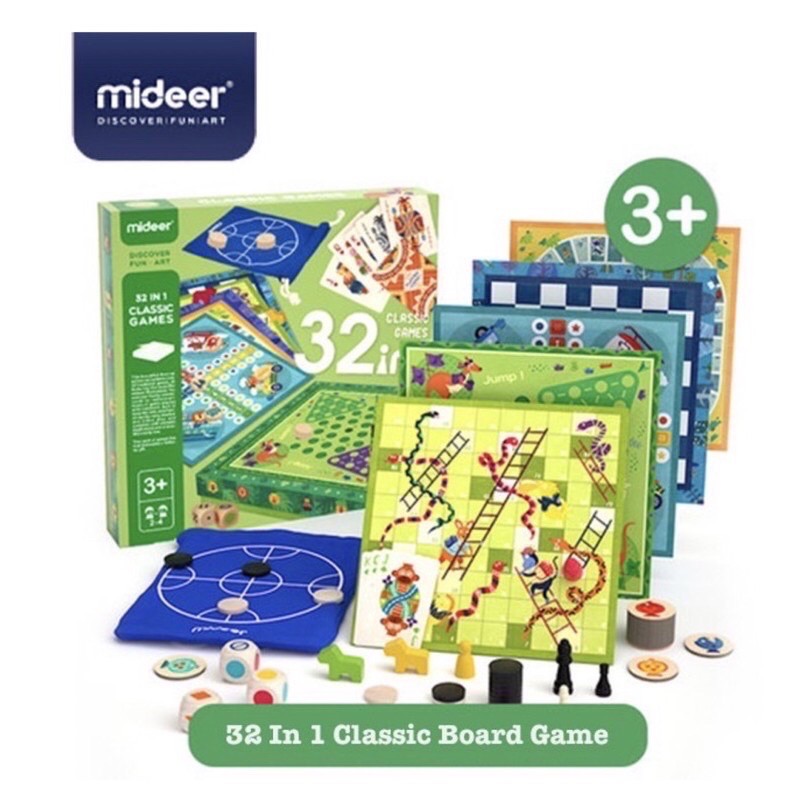 mideer 32 in 1 board game - mainan edukasi anak