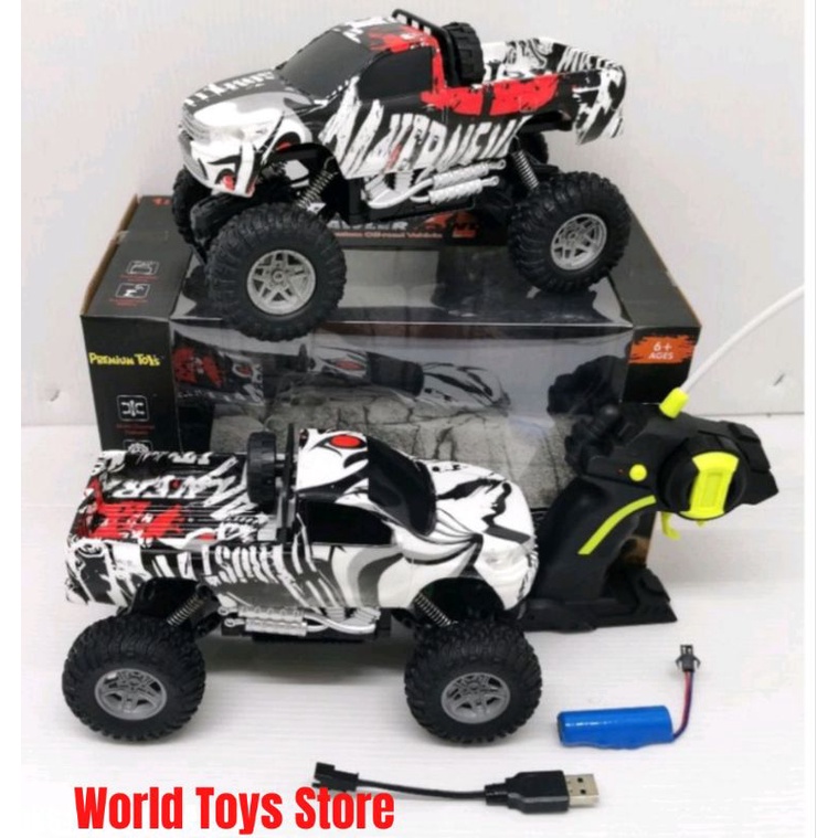 Mobil remote control offroad Rc car Jeep Rock Crawler Pickup 4WD baterai cas terbaru