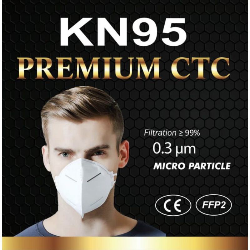 Masker KN95 Premium CTC (20pcs). Masker Tebal Bagus Murah Berkualitas