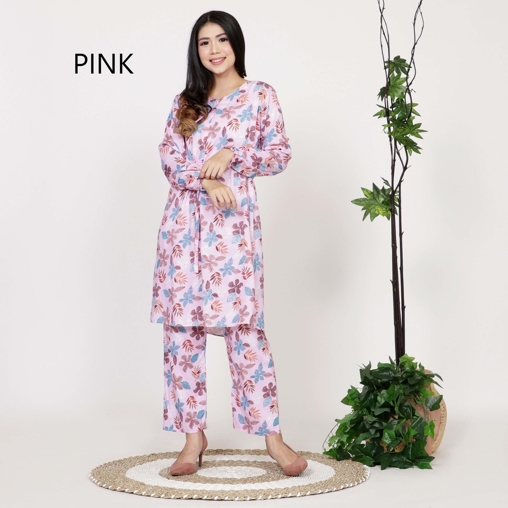 ZAYA - STELAN ONE SET RAYON WANITA/ SETELAN RAYON FLORA SIZE XL.3XL.8XL