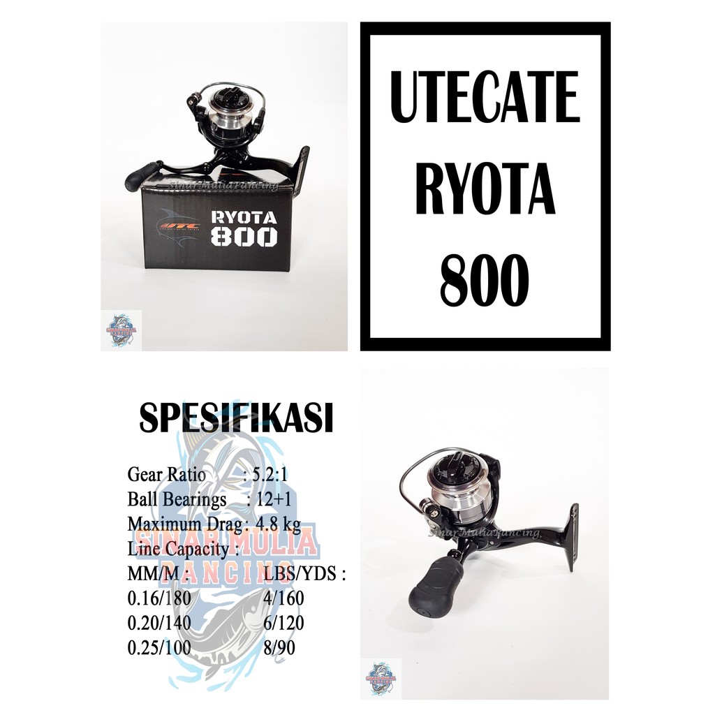 REEL SPINNING UTECATE RYOTA 800 [SPESIFIKASI CEK FOTO]