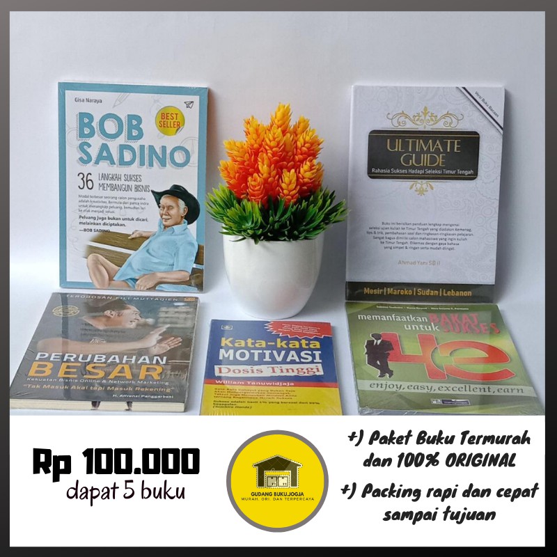 PAKET 5 BUKU Bob Sadino 36 Langkah Sukses Membangun Bisnis - Gisa Nara