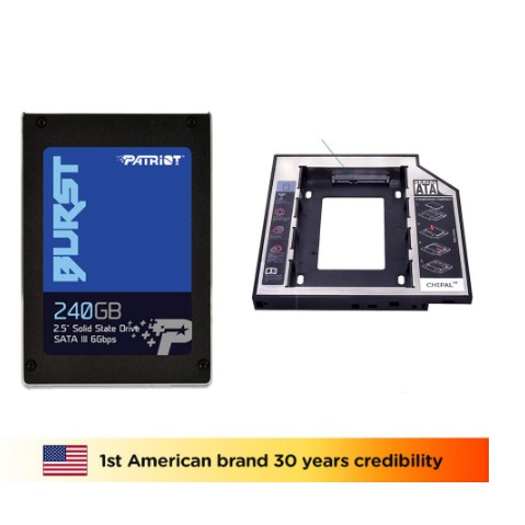 Patriot SSD 240 GB Burst SATA III 2.5" 240 GB-3D TLC + SSD Caddy