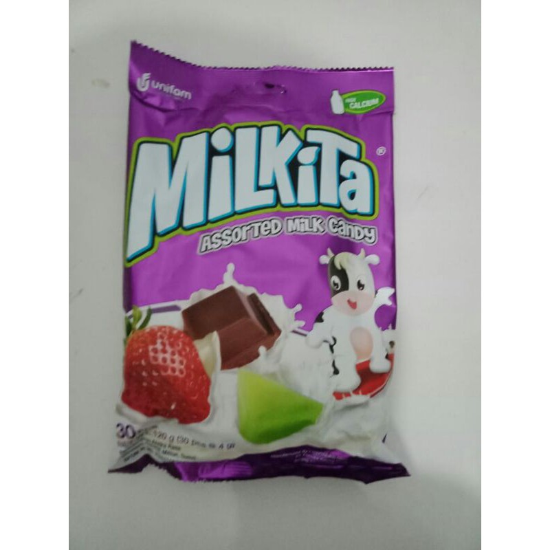 

MILKITA assorted MILK candy120gr (isi 30pc)