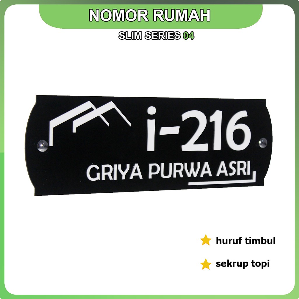 

Nomor Rumah Slim Series 004 Bahan Acrylic/Akrilik