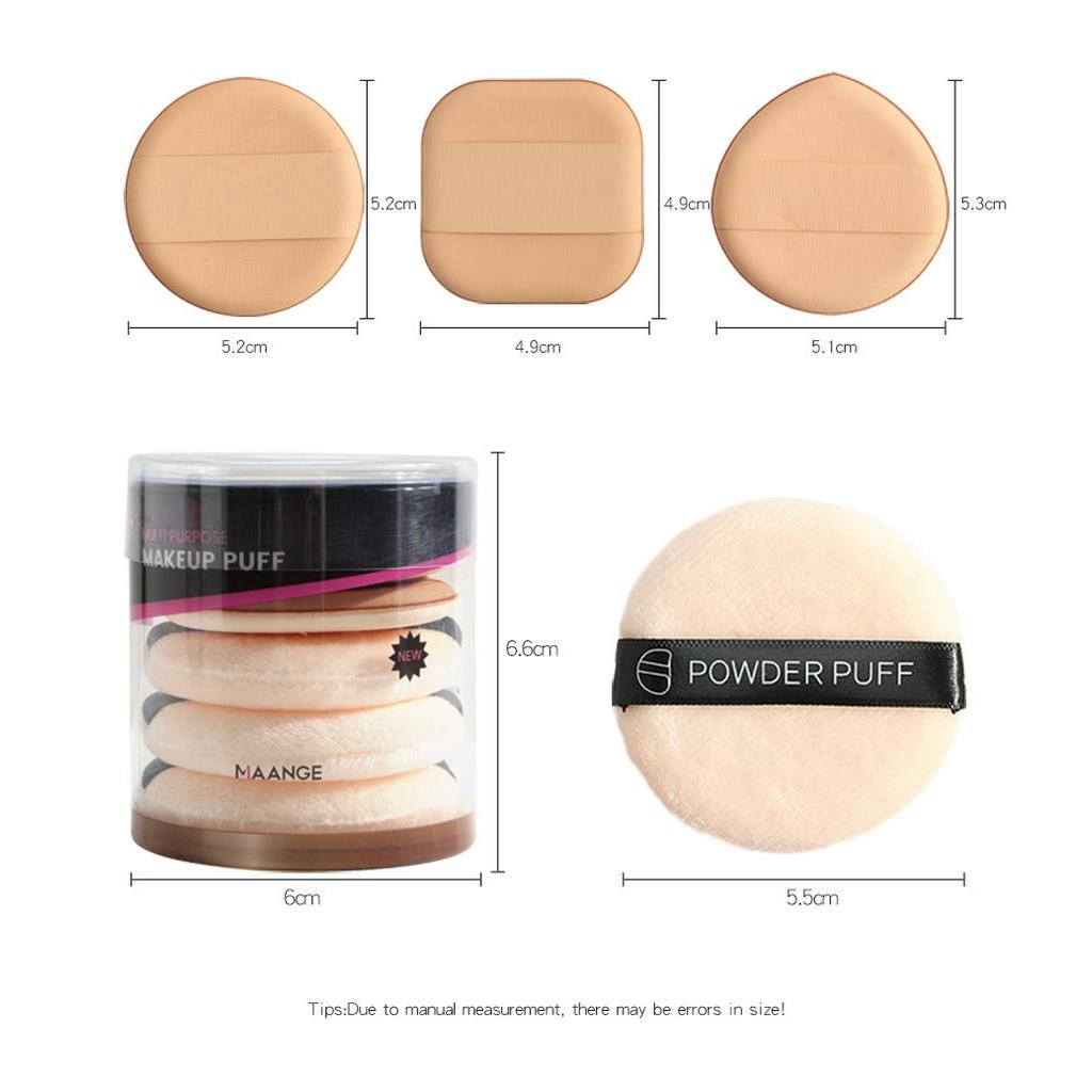 MAANGE 6Pcs/Box Powder Puff Foundation Concealer BB Cream Soft Air Cushion Makeup Sponge Bedak Beauty Blender Kecantikan Set 5900