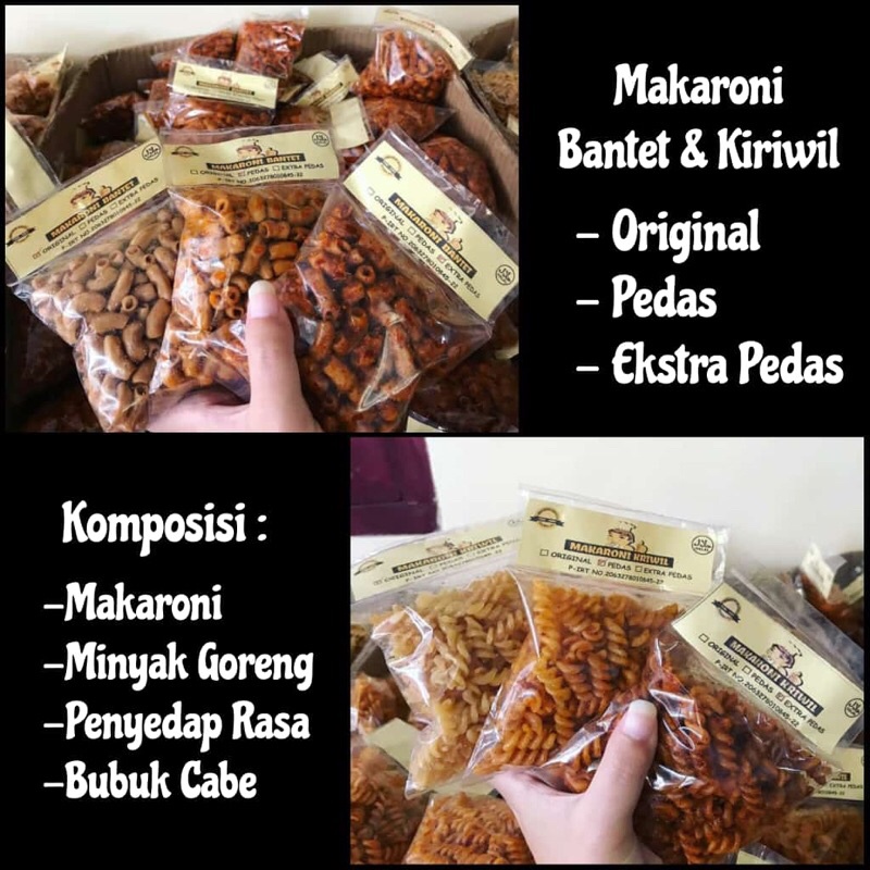 

makaroni bantet kemasan mini