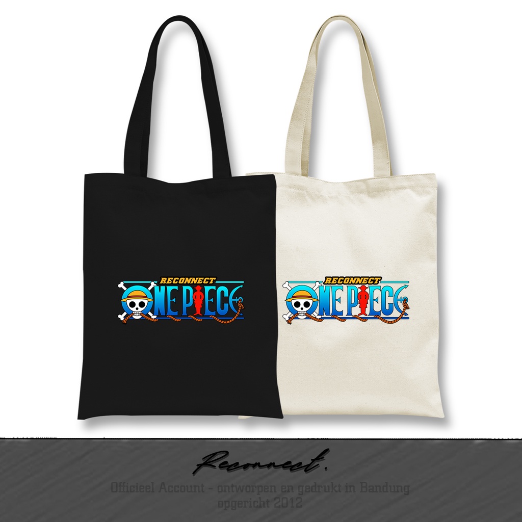 Reconnect TOTEBAG One Piece Text - Gratis Tambah Nama