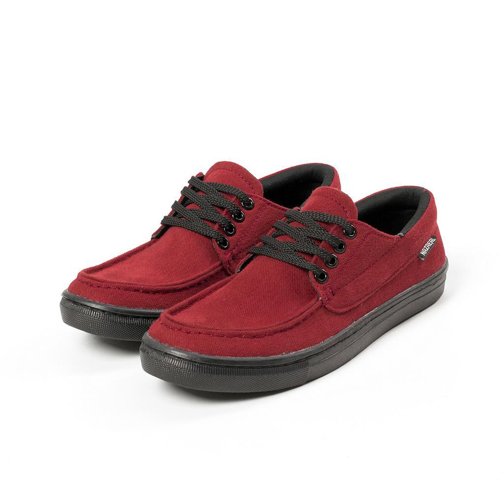 Sepatu Sneakers Pria Casual Naz Draco Maroon Hangout Sekolah Kerja Kuliah Travelling Shoes Trendi Original