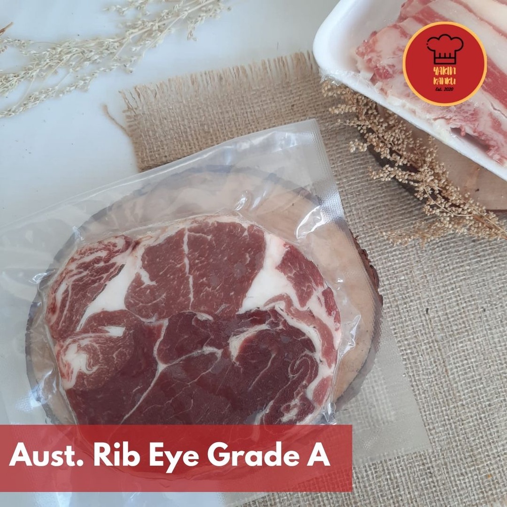 

Daging Sapi Import / Aust.Rib eye Beef Steak Grade A/Daging Grill BBQ Cut 200 Gr