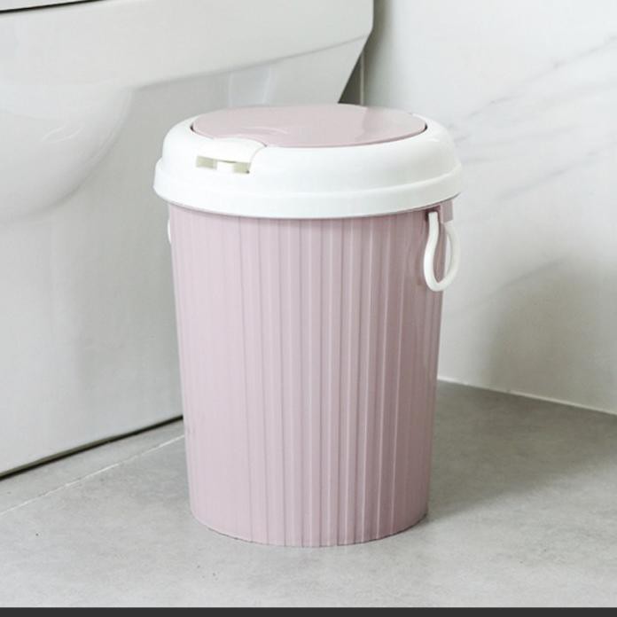 TONG SAMPAH PLASTIK KECIL TONG SAMPAH MOBIL TONG SAMPAH KAMAR MANDI - MERAH MUDA