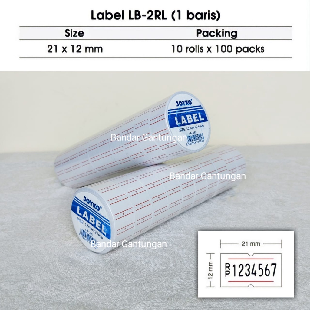 Kertas Label Harga 1 Line Refill Isi Ulang Labeller Merk Joyco Kertas Stiker Isi Ulang(PAK C)