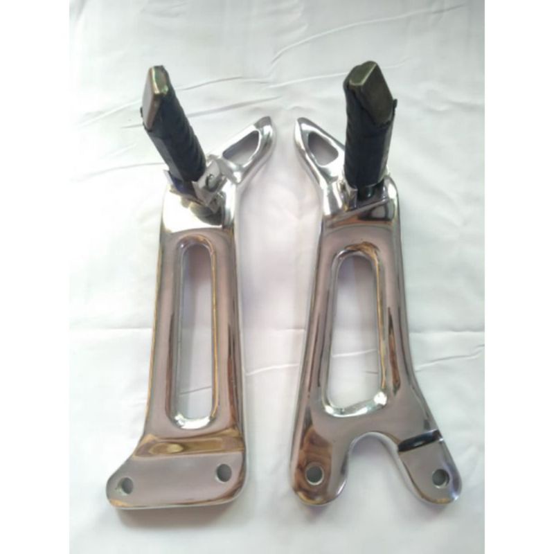 POSTEP FOOTSTEP BOSTEP PIJAKAN KAKI BELAKANG YAMAHA RX KING POLES DAN HITAM-POLES+KARET