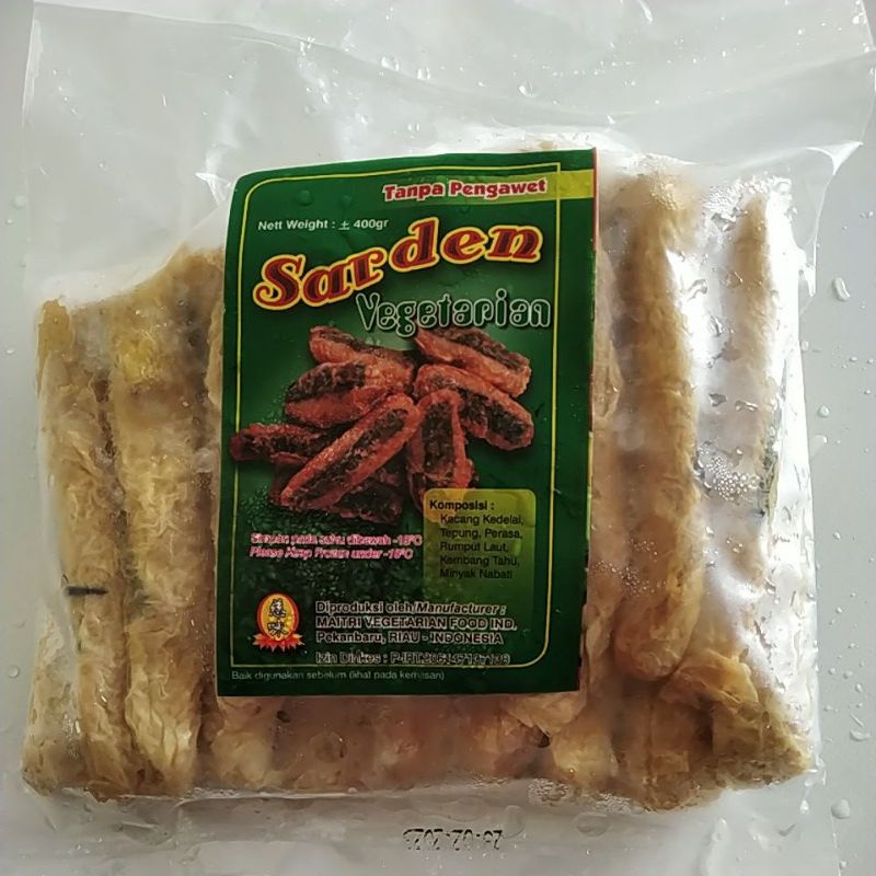 

Sarden vegetarian 400g / frozen food vegetarian / maitri vegetarian food ind. pekanbaru