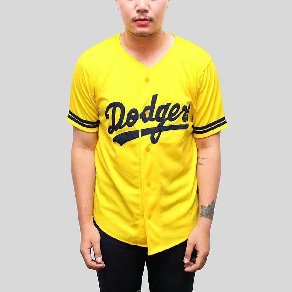 kaos jersey DS kuning premium / baju baseball jersey / tshirt unisex