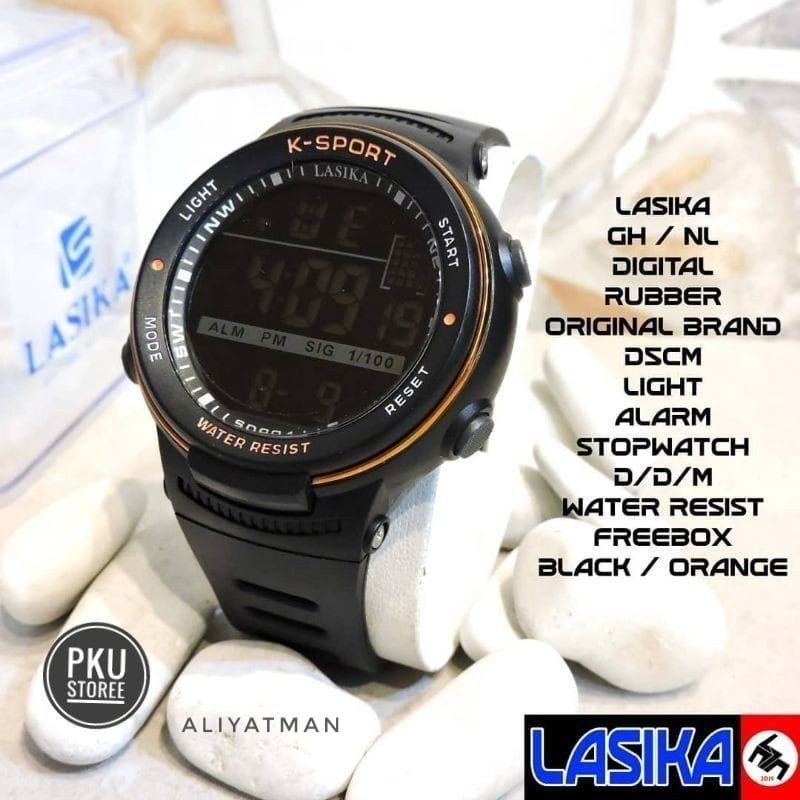 JAM TANGAN SPORT TERLARIS DEWASA DIGITAL LASIKA TAHAN AIR HINGGA KEDALAMAN 10 METER_FREE BOX