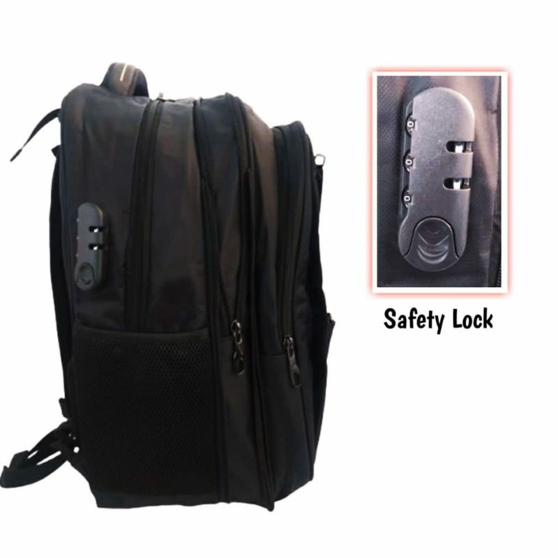 Tas Ransel Laptop Polo me import # Tas Ransel jumbo anti air # Tas Kerja # Tas Ransel pria Bonus Raincover