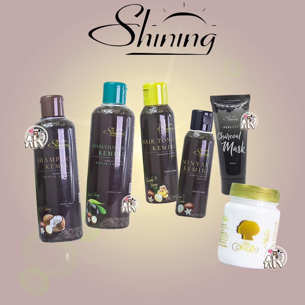 SHINING SERIES (SHAMPOO/ CONDITIONER/ TONIC/ MINYAK KEMIRI/ CHARCOAL MASK /BIBIT COLLAGEN)