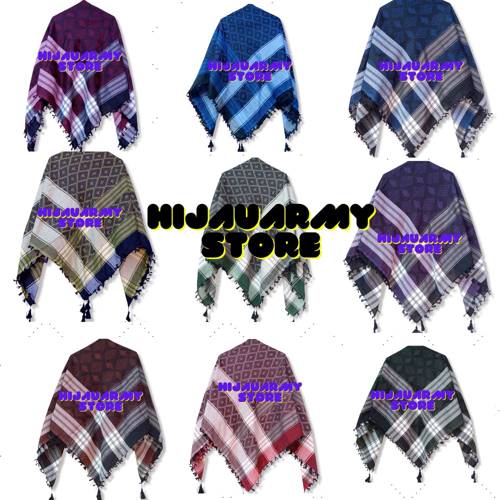 HARGA GROSIR  SORBAN !!! SORBAN SURBAN ARAB TENUN  KUNCIR RUMBAI SISI EMPAT / SORBAN BANYAK MOTIF DAN WARNA / SOUVENIR OLEH OLEH HAJI DAN UMROH