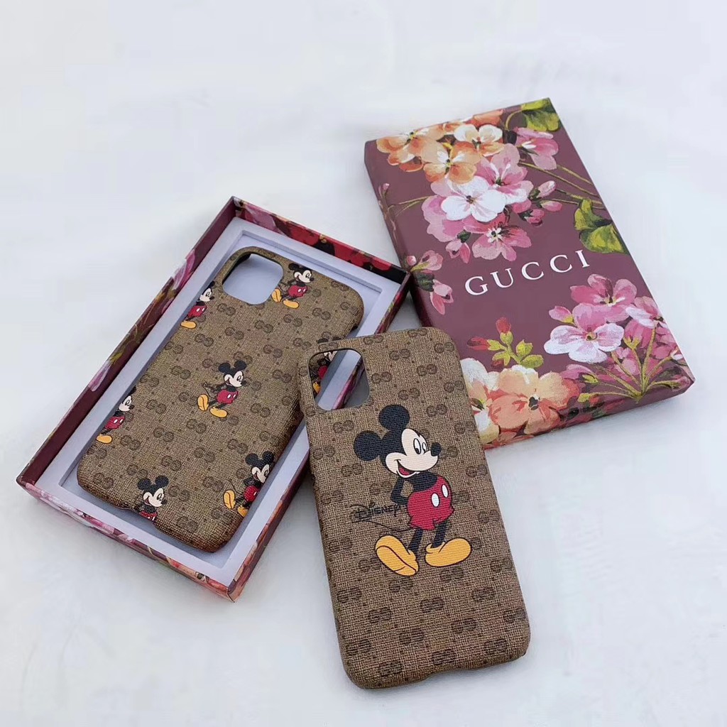 Mickey leather PC phone case iphone 7 plus case 11 pro max