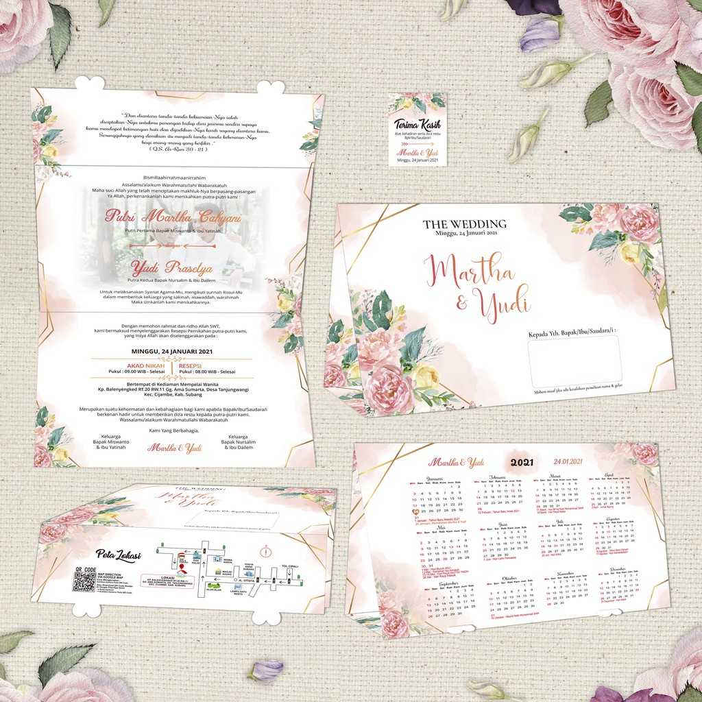 

UNDANGAN PERNIKAHAN PROMO KALENDER SOFT PEACH PASTEL