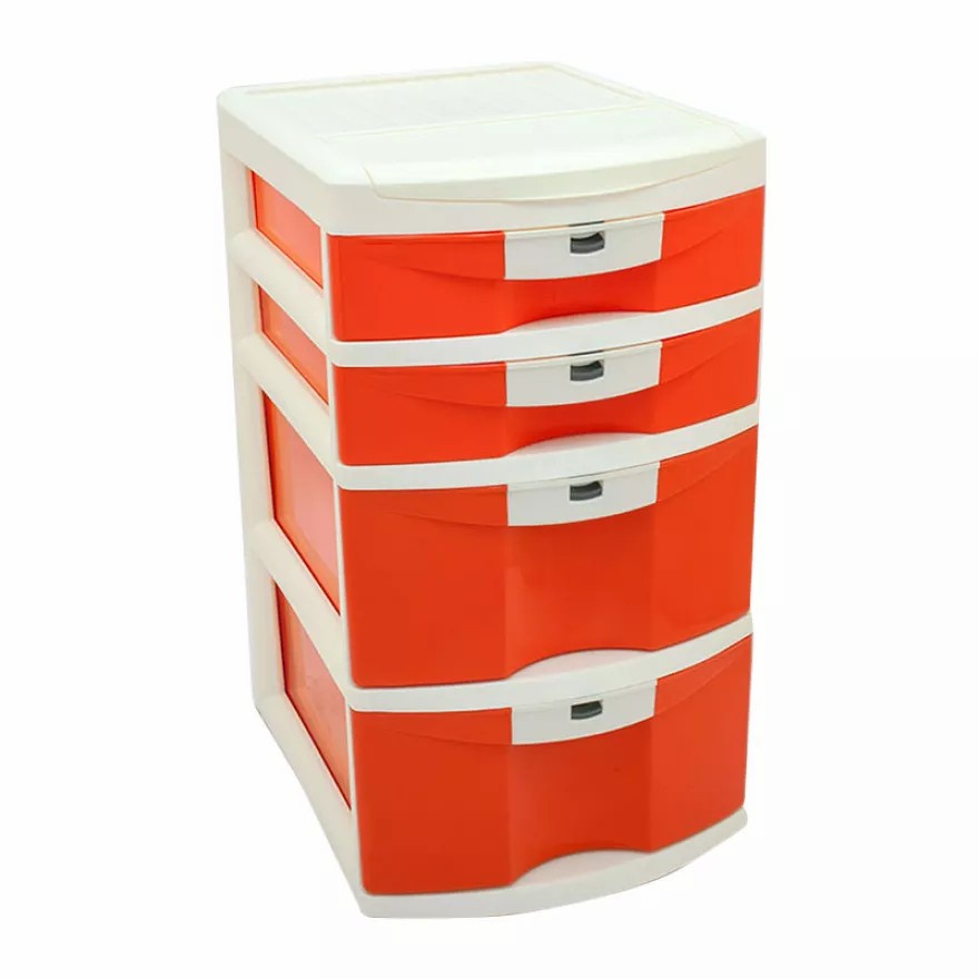 Laci Baju Susun 4 Green Leaf 7922 S2L2 Rak Salon Tempat Pakaian Box Container Dokumen Drawer Cabinet Plastik