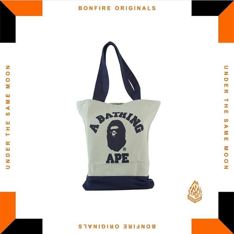 BAPE by Bathing Ape College Logo Tote bag (E-Mook Magazine Appendix) - BNF000088
