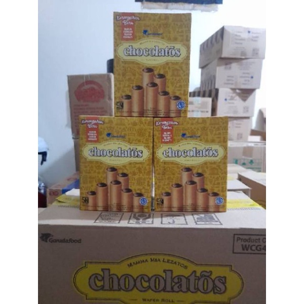 

chocolatos isi 24pcs-jajan coklat-makanan ringan-jajanan anak-jajan jadul-coklat roll