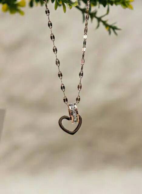 GG kalung Love Ring Real pictures Titanium#KL-131B