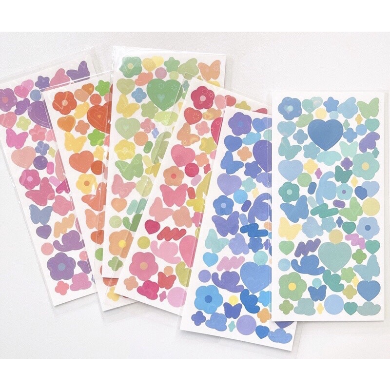 

stiker love kupu kupu/stiker bentuk kupu kupu/stiker Korea lucu/stiker deco photocard toploader binder