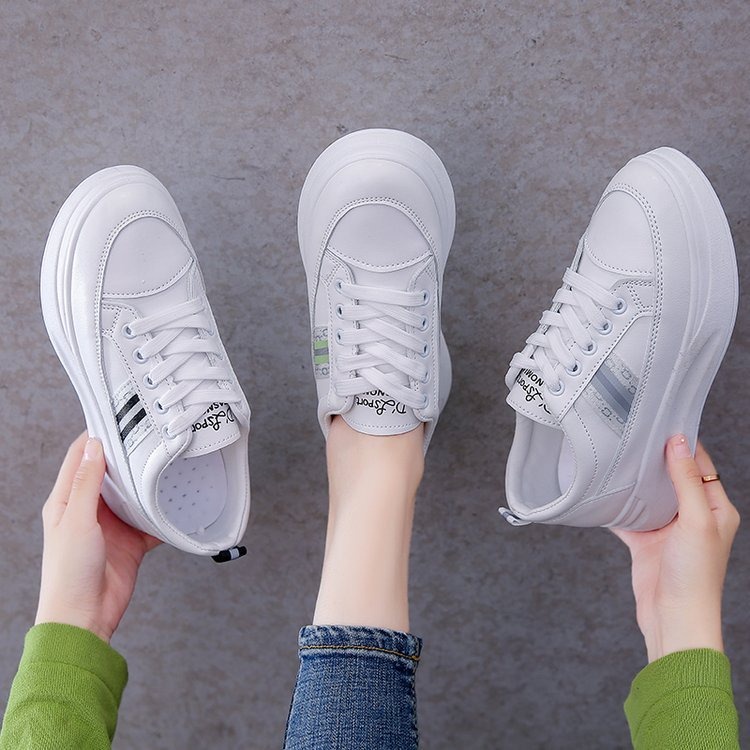 DNY Sepatu Sneakers Putih Wanita Spatu Olahraga Cewek Terbaru Import Korea 0168-1