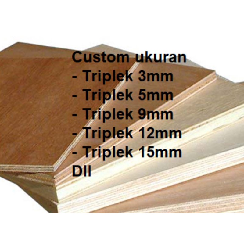 Triplek potongan custom ukuran 3mm