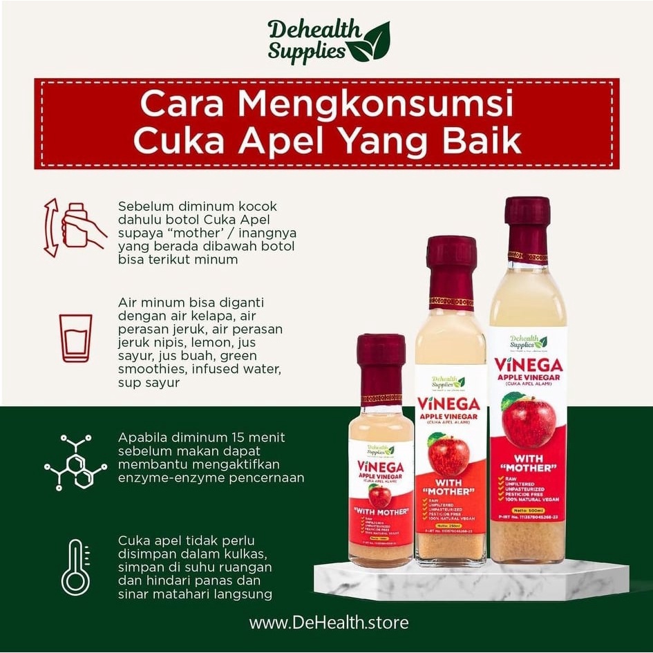 Vinega Cuka Apel Dehealth Supplies (Apple Vinegar)