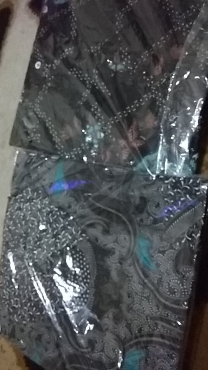 Murah Batik Kemeja Hem Pria Motif Kembang Gede Hitam Kemeja Seragam Pekalongan Alkhalis.