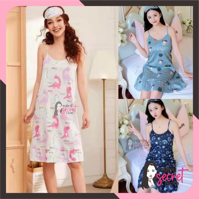 ❤ MIMI ❤ Baju Tidur Sexy Daster Kensi Wanita Import Motif Kartun Lucu Cute Cantik Terlaris