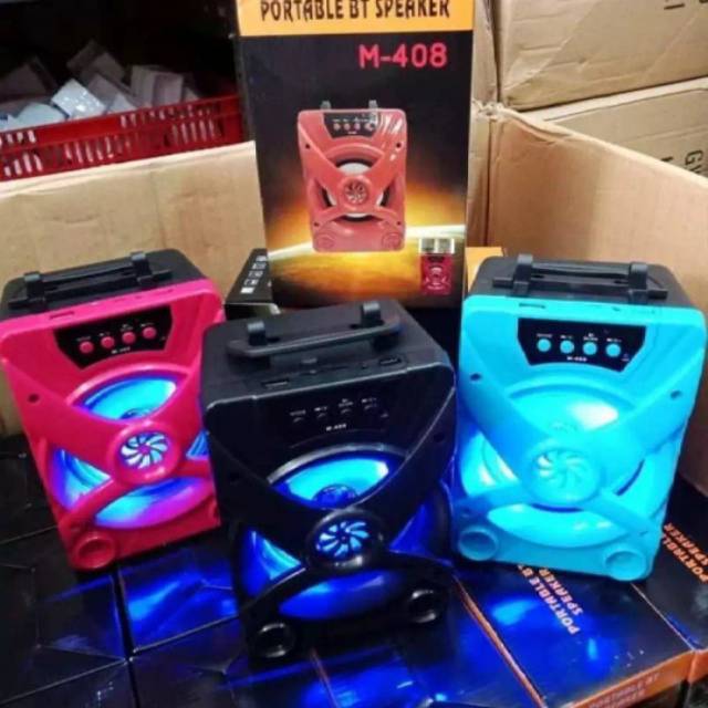 Speaker bluetooth portable mega bass M408