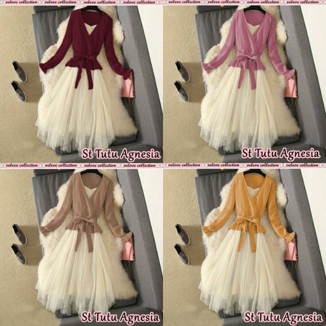 Set tutu agnesia import 01 / pakain fashion rok tutu dan blazer