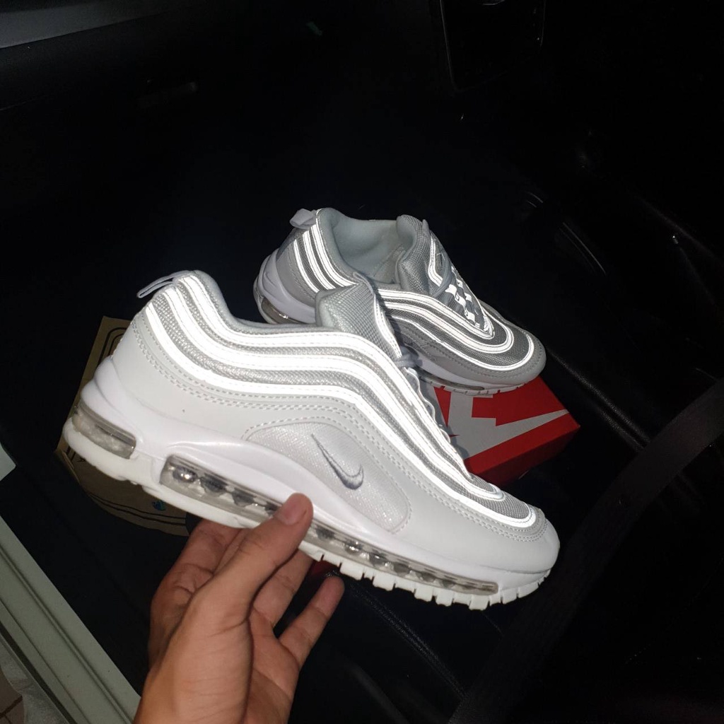 Sepatu Sneakers AM Air Max 97 Full White Like Ori