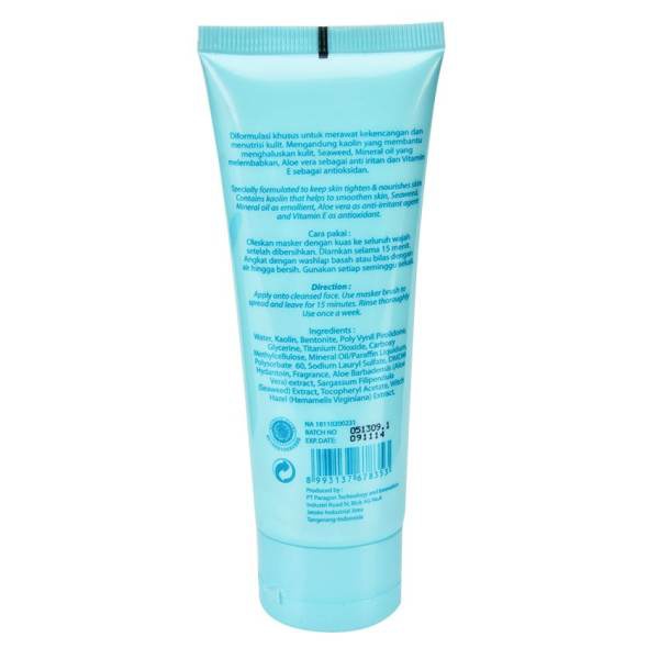 Wardah Nature Daily Seaweed Balancing Facial Scrub 60 ml - Scrub dengan seaweed yang lembut  - COD