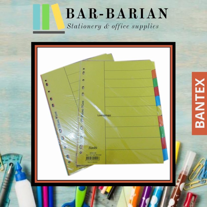 

Terbatas Divider Bantex 6050 A4 10 Pcs / Pembatas Dokumen / Pembatas File Warna Berkualitas