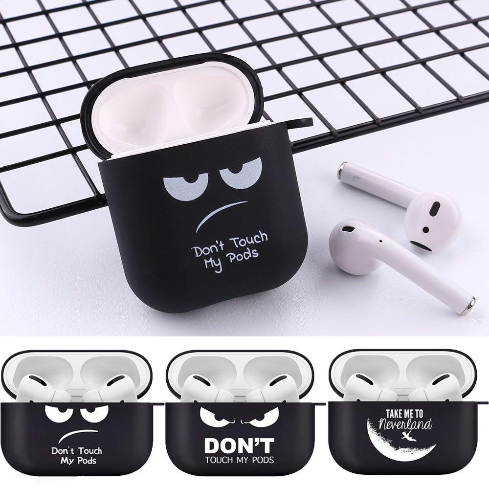 Top Soft Silicone Cover Dont Touch My Pods Mewah Full-Body Pelindung Earphone Headphone Cases