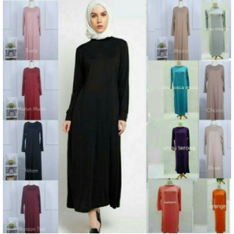 GAMIS LEBARAN MANSET ADEM LENGAN PANJANG MANGSET ADEM COCOK UNTUK BB 45-65 Kg MANGSET POLOS WANITA INNER DRESS ( BAYAR DI TEMPAT ) &amp; SAMEDAY//PGM