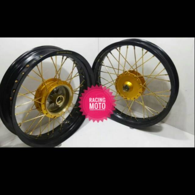 PAKET VELG RING 17X185-250 TROMOL JARI2 RX KING-VIXION OLD PLUS RAKIT VELG KOMPLIT WARNA BISA REQ