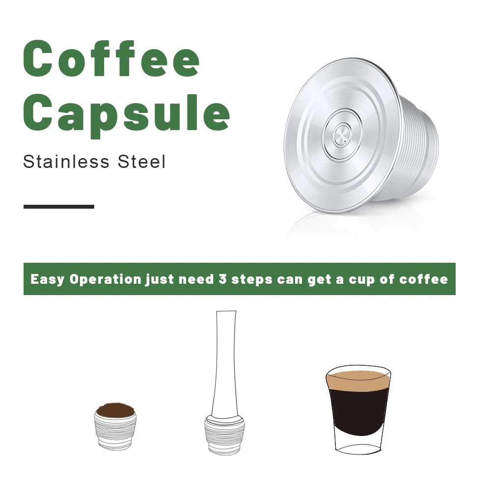 ICafilas Refillable Capsule Upgrade Stainless Steel 1PCS for Nespresso