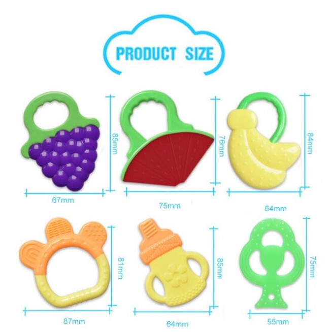 Teether Gigitan Bayi Bahan Silikon yang Menarik