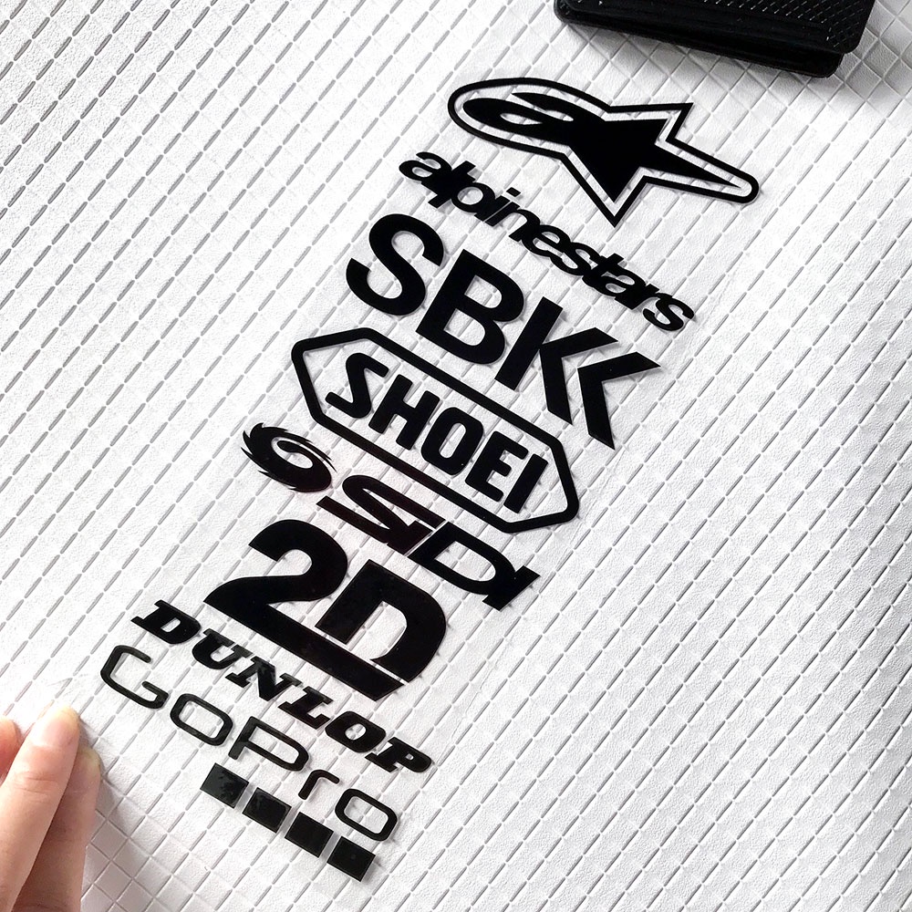 2pcs / Set Stiker Reflektif Motor Seri MOTOGP SBK 2D Sponsor