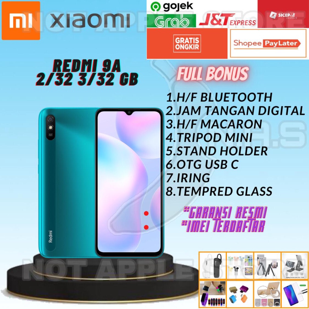 XIAOMI REDMI 9A RAM 2/32GB 3/32GB NEW BARU GARANSI RESMI