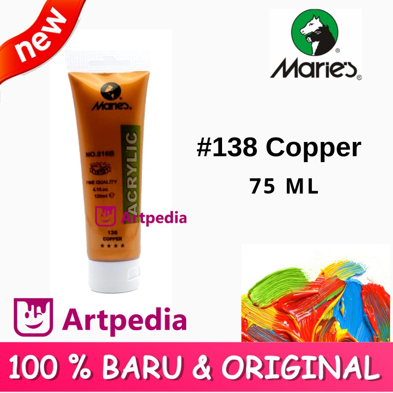 

Maries Acrylic Colour 75ml Copper / Cat Acrylic Maries / Cat Akrilik